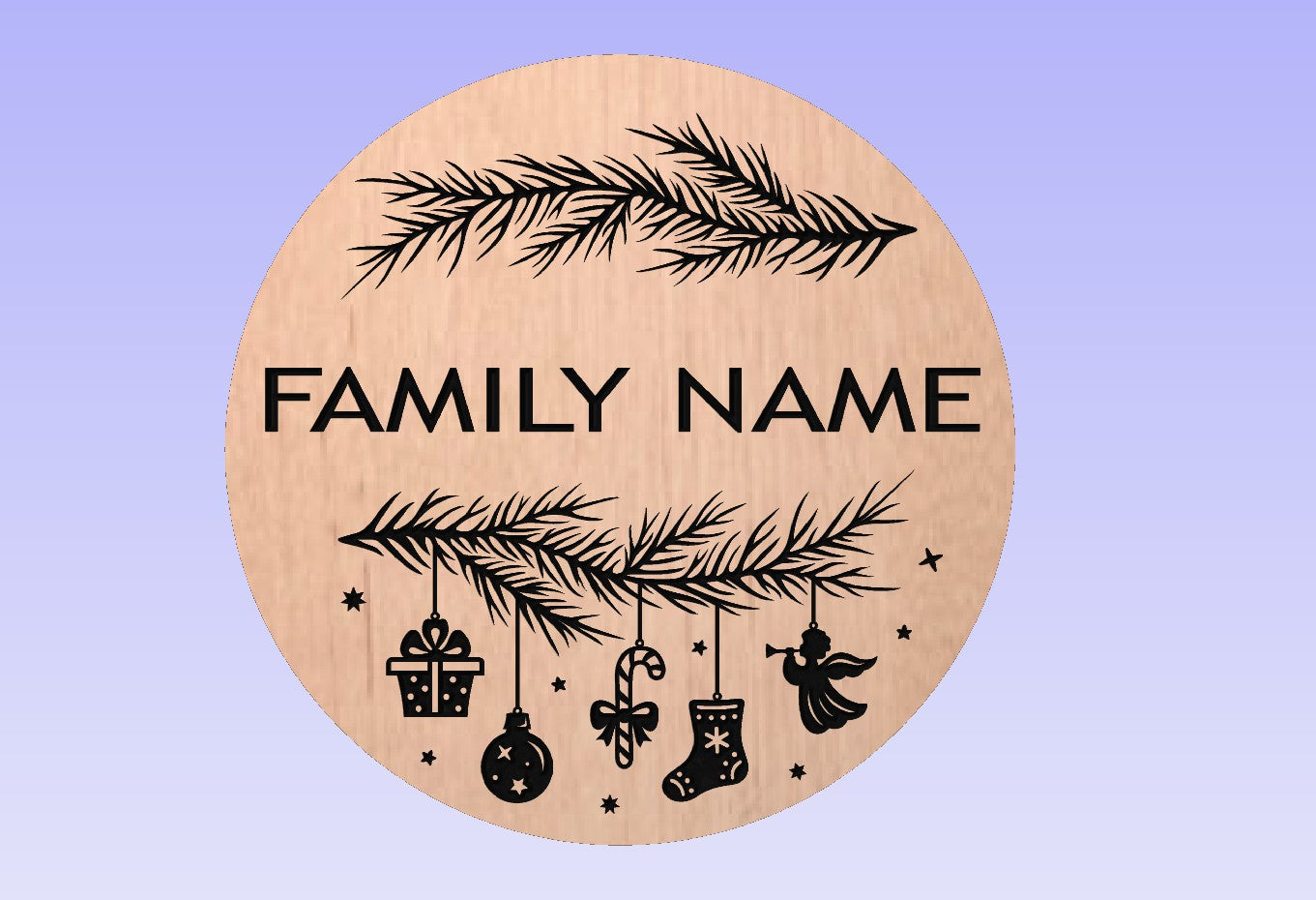 D3 Christmas Door Hanger