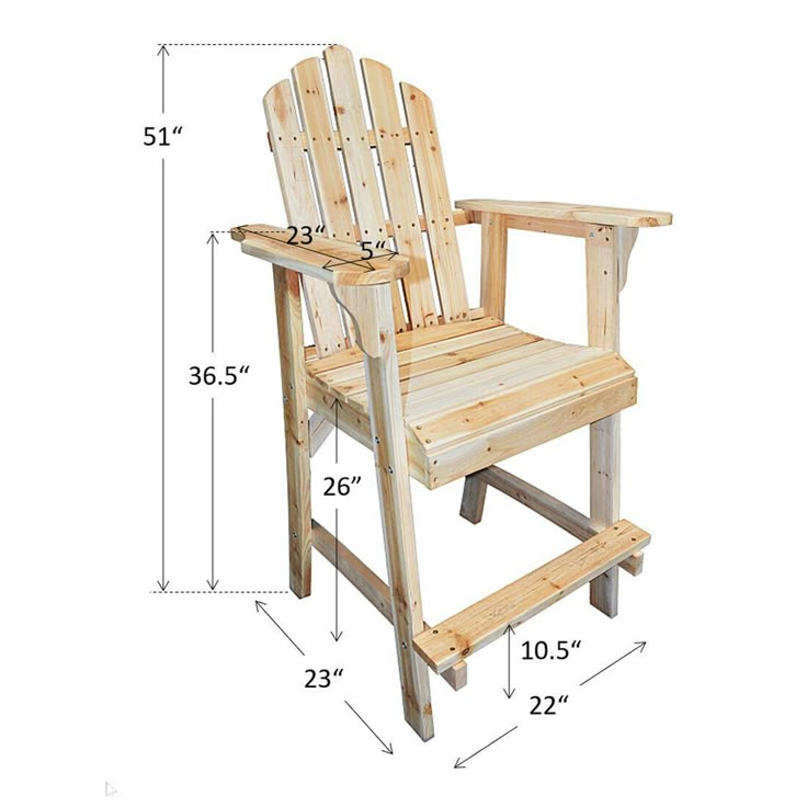 24" Adirondack Bar Height Chair (New Product)