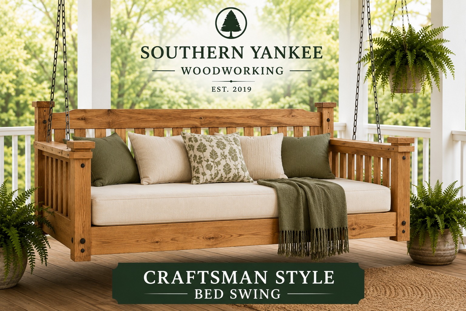 The craftsman Style Bed swing