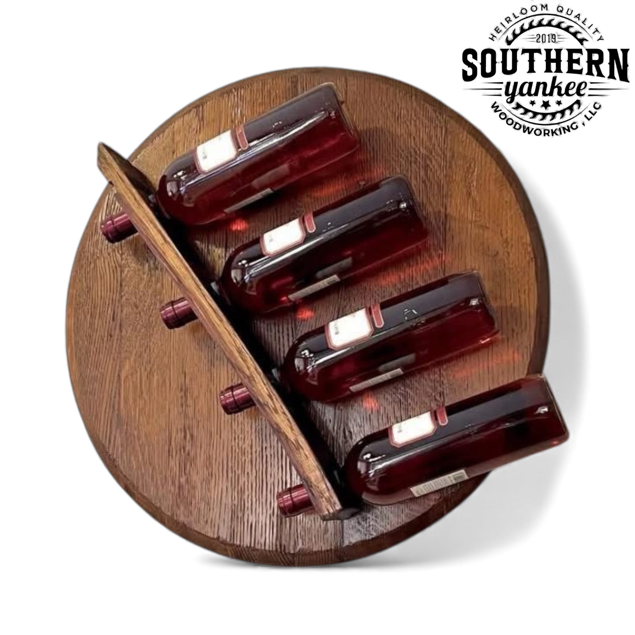 Barrel lid wine holder
