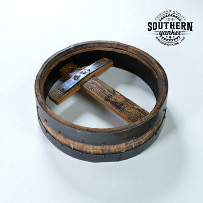 Stave Cross with Barrel Ring (Stave Wall Art)