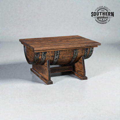 Large Barrel coffee table (flip Top)