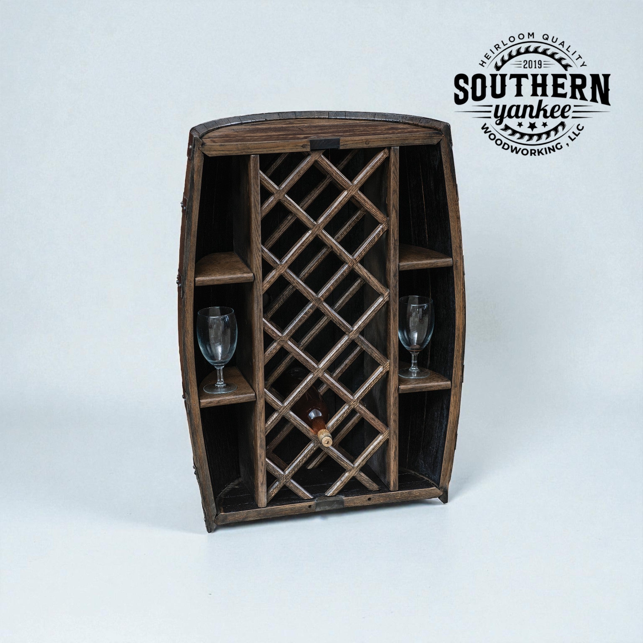 Large barrel wine rack (13 bottle)