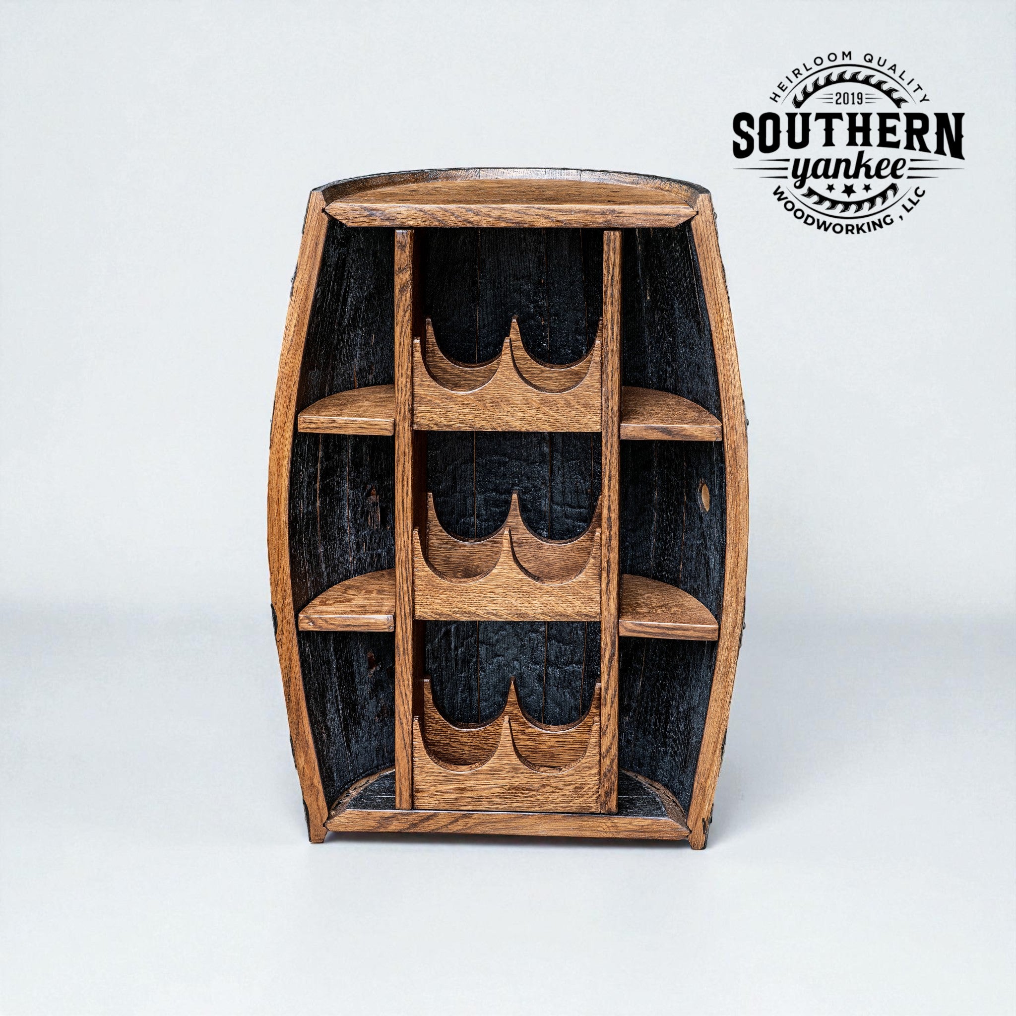 Large barrel wine rack (6 Bottle)